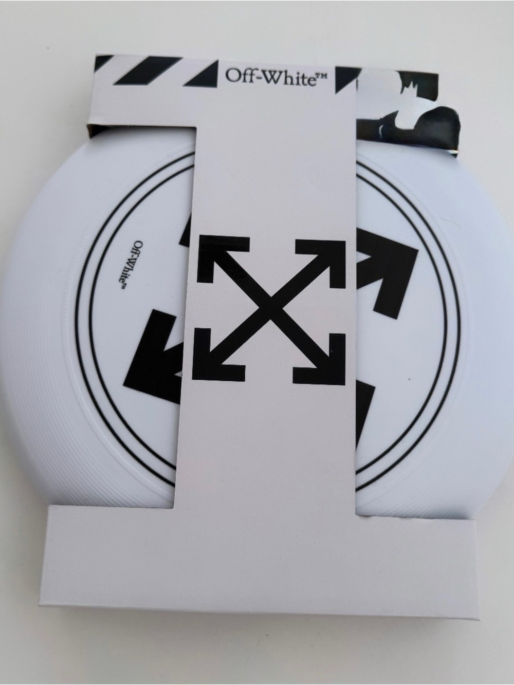 Off-White White Disc with Black Arrow Motif
